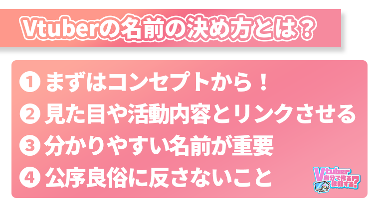Vtuberの名前の決め方とは?